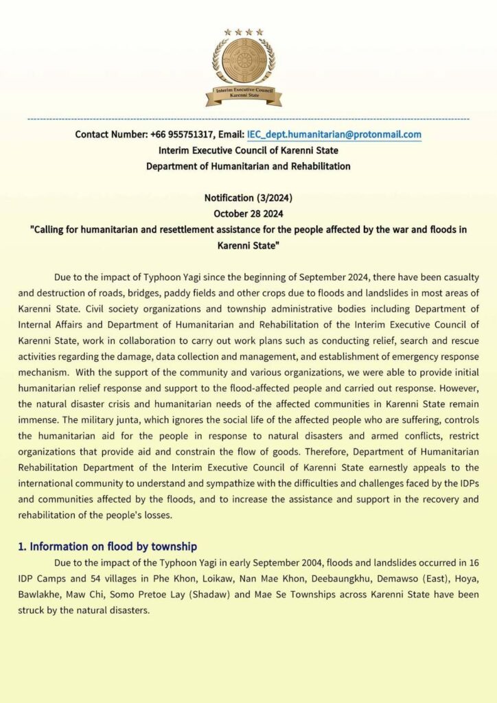 Karenni State humanitarian crisis