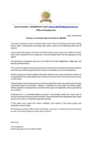 Karenni media code of conduct