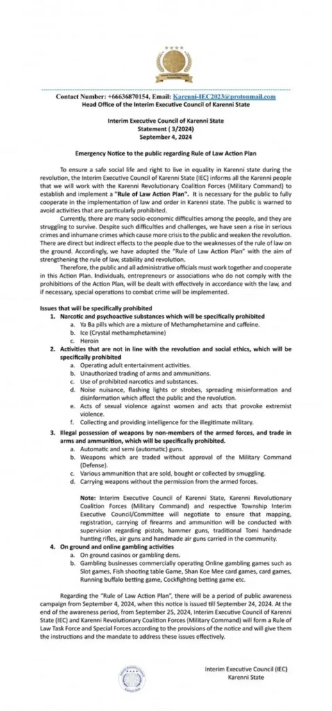 Rule of Law Action Plan Karenni